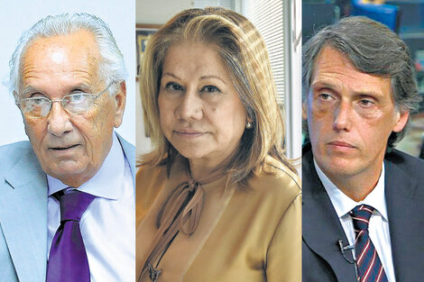 Héctor Recalde (FpV), Graciela Camaño (Frente Renovador) y Pablo Kosiner (Bloque Justicialista).