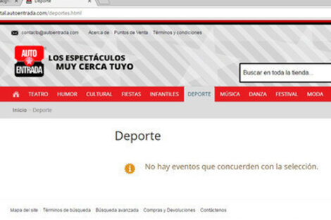 En la web de Autoentrda ya no se venden entradas.