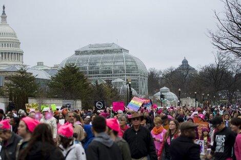 Mujeres en marcha contra Trump (Fuente: AFP)
