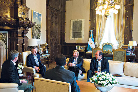 Sanz participó ayer de la reunión de coordinación con Macri, Peña, Frigerio, Quintana y Lopetegui. (Fuente: Presidencia)