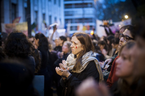 En Rosario, la marcha llegó a Tribunales. De Franco Trovato Fuoco.