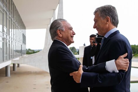 Macri y Temer, unidos por la apertura del Mercosur