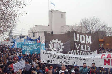 Los metalúrgicos marchan de Congreso a Plaza de Mayo