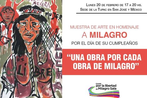 Una muestra de arte por el cumpleaños de Milagro Sala