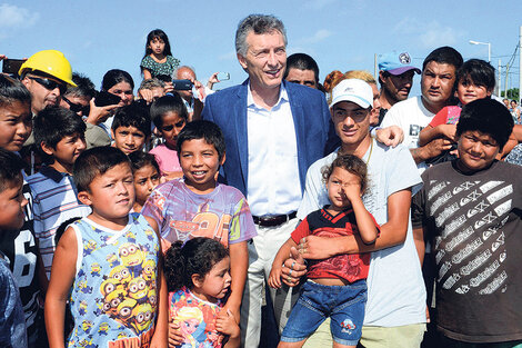 Macri estuvo ayer en el barrio Nueva Esperanza de la capital de Santa Fe.