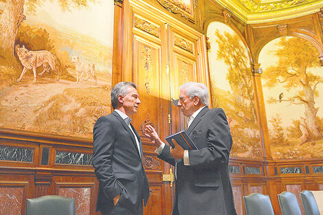 Los encuentros entre Mauricio Macri y Mario Vargas Llosa ya son un clásico de la derecha. (Fuente: Presidencia)