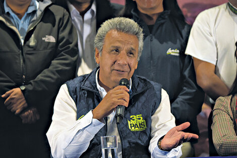 Lenín Moreno, candidato de Alianza PAIS, se muestra confiado de poder ganar en primera vuelta.  (Fuente: AFP)