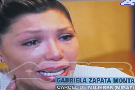 Gabriela Zapata habló desde la cárcel. 