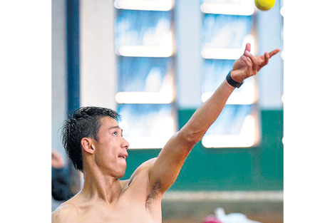 Nishikori entrenó ayer en Palermo. (Fuente: Prensa ATP)