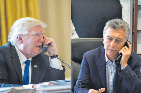 Donald Trump y Mauricio Macri conversaron ayer sobre la situación de la región. (Fuente: DyN)