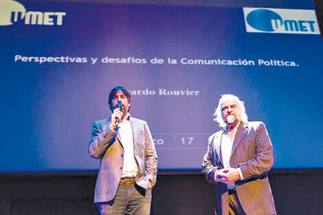 El rector de la UMET, Nicolás Trotta, y Ricardo Rouvier.