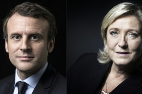 Macron y Le Pen al ballottage