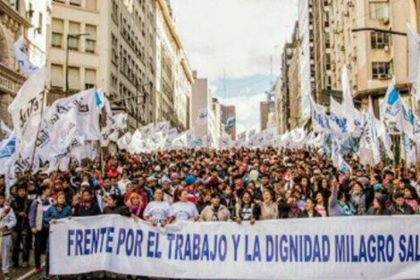 Protesta de organizaciones populares en Trabajo