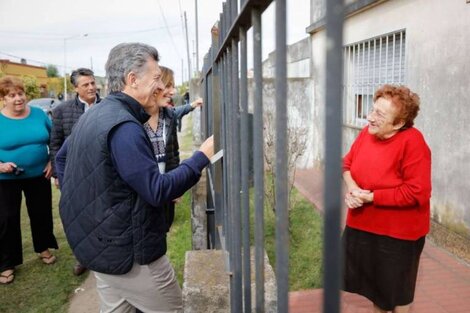 Macri y Vidal en un timbreo a escondidas