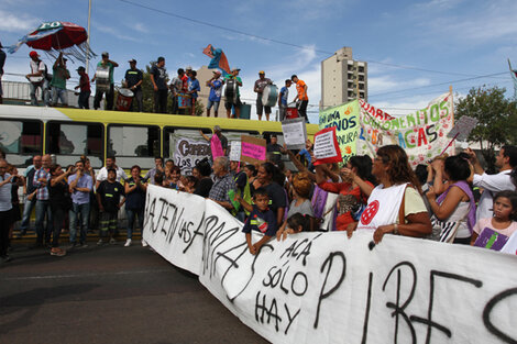 Marcha por la represión al comedor "Cartoneritos"