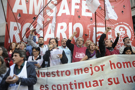 La esquina de Córdoba y Corrientes fue el termómetro del rechazo que acumula Macri. (Fuente: Alberto Gentilcore)