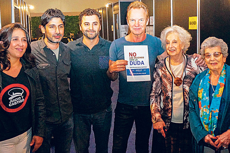 Sting y las Abuelas se volvieron a ver en los camarines del Hipódromo de Palermo.