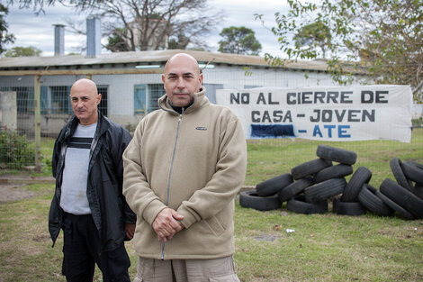 Fernando y Daniel Ragel, dos de los operadores que sospechan y denuncian el cierre del Hogar. (Fuente: Andres Macera)