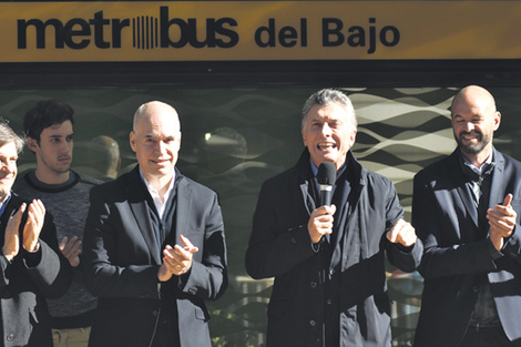 Mauricio Macri compartió el acto con Horacio Rodríguez Larreta. (Fuente: DyN)