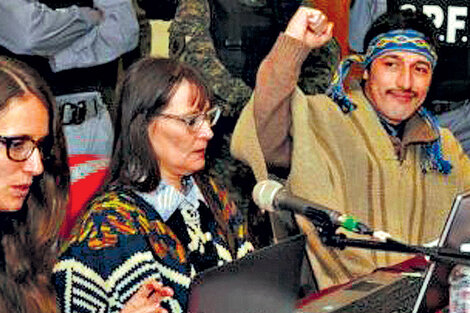 Jones Huala durante el juicio de extradición anulado en 2016.