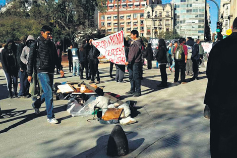 La protesta fue para reclamar la liberación de Facundo Jones Huala.