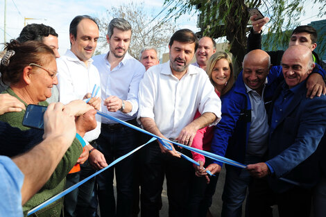 Peña en plena inauguración con los candidatos del PRO. (Fuente: Eduardo Seval  )