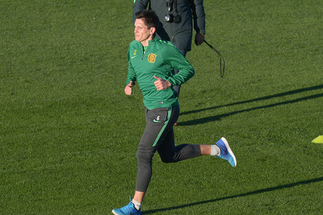 Parot fue la primera cara nueva en el entrenamiento. (Fuente: Sebastián Granata)