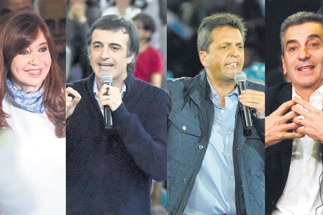 Cristina Fernández, Esteban Bullrich, Sergio Massa y Florencio Randazzo. (Fuente: Bernardino Avila)