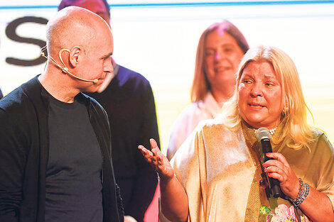 Horacio Rodríguez Larreta y Elisa Carrió festejaron el triunfo del oficialismo en la Ciudad.