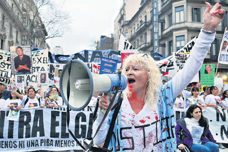 La marcha estuvo organizada por madres de chicos baleados por fuerzas de seguridad. (Fuente: Pablo Piovano)