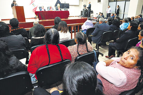 Familiares de las víctimas durante la lectura de la sentencia el pasado viernes.