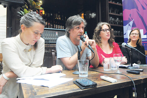 Pablo Braun, Gabriela Adamo, Amalia Sanz y Catalina Labarca, durante la presentación de la programación. (Fuente: Rafael Yohai)