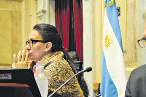 Gabriela Michetti presidió la sesión de ayer en el Senado.