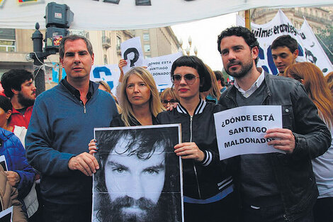 Santiago Roberto, Cristina Alvarez Rodríguez, Gisela Marziotta y Francisco Cafiero, en la marcha por Maldonado.