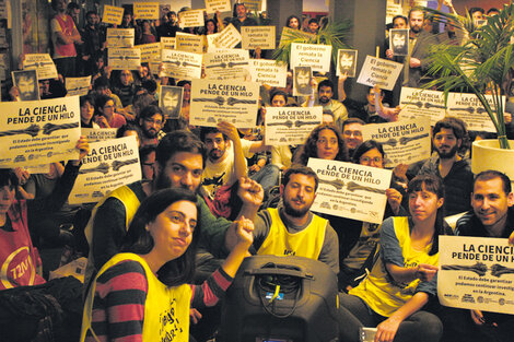 La ocupación del Polo Científico comenzó el martes y seguirá al menos hasta la asamblea de hoy. (Fuente: Alejandro Leiva)