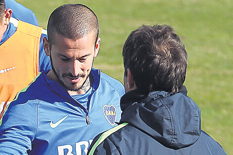 Pese a que fue sustituido por Bou en Mendoza, Benedetto entrenó ayer con normalidad. (Fuente: Fotobaires)