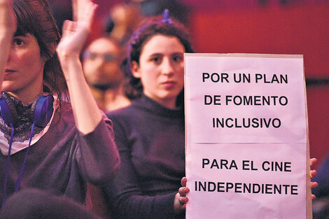 La Asamblea de la Comunidad Audiovisual manifestó su rechazo al “ajuste y la censura en el cine”. (Fuente: Adrián Pérez)