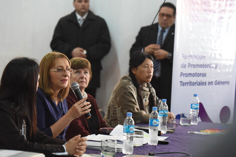 Mariela Labozzetta y Gils Carbó presentaron la red con Susana Chiarotti y Griselda Coria.