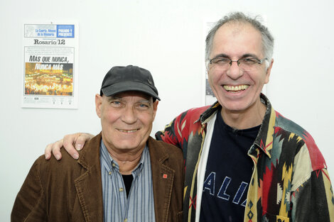 Vicente Feliú junto al rosarino Fernando Montalbano, que lo acompañará en escena. (Fuente: Alberto Gentilcore)