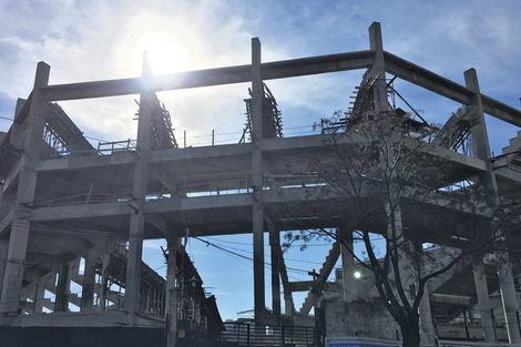 El microestadio de Atlanta a medio terminar; en 2015 se derrumbó su techo. (Fuente: Nicole Liberman)