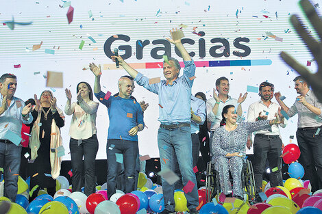 Mauricio Macri y María Eugenia Vidal fueron los protagonistas de los festejos en el búnker de Costa Salguero.