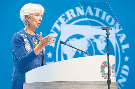 Christine Lagarde, directora gerente del FMI, prevé ajuste en Argentina en 2018 y 2019. (Fuente: AFP)