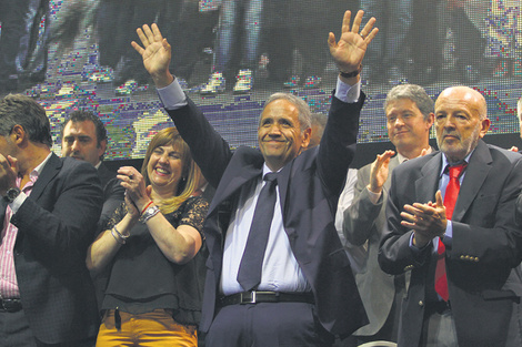 Sergio Palazzo encabezó un acto en el Gran Rex del que participaron Yasky, Baradel, Siley y Pablo Moyano. (Fuente: Leandro Teysseire)