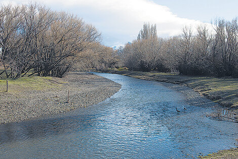 El río Chubut, donde fue hallado el cuerpo de Santiago Maldonado luego de casi 80 días.