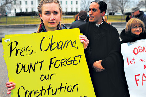 Manifestantes antiabortistas protestando contra Obamacare en el 2012. Trump les dio el gusto.