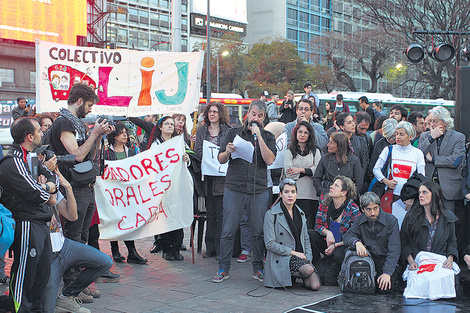 El encuentro es una continuación de las acciones llevadas a cabo el martes pasado en el Obelisco. (Fuente: Bernardino Avila)