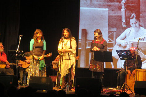 Las cantantes Giannini, Ledesma y Ferré.