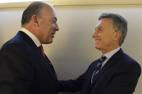 Muthar Kent, CEO de Coca Cola y el presidente Mauricio Macri en Davos.