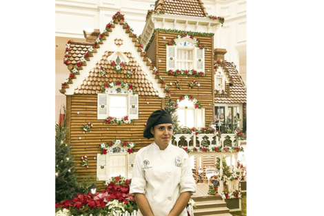 Una casita de jengibre gigante, hecha con miles de galletitas, en el Grand Floridian Resort. (Fuente: Graciela Cutuli)