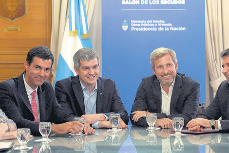 Juan Manuel Urtubey, Marcos Peña, Rogelio Frigerio y Sergio Uñac, con necesidades mutuas.